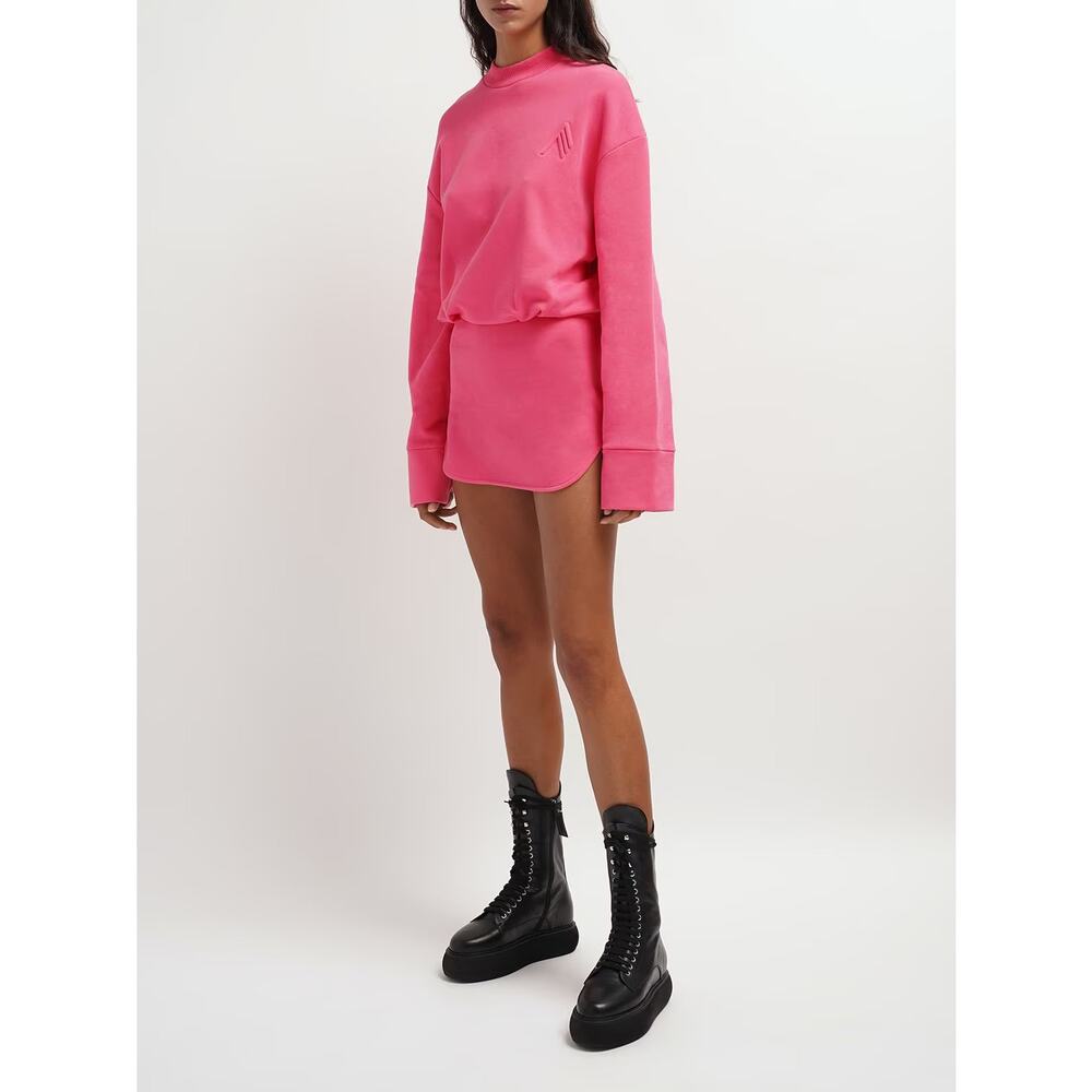 NWT The Attico Palmer Pink Cotton Fleece Minidress — IT 38 / US 0